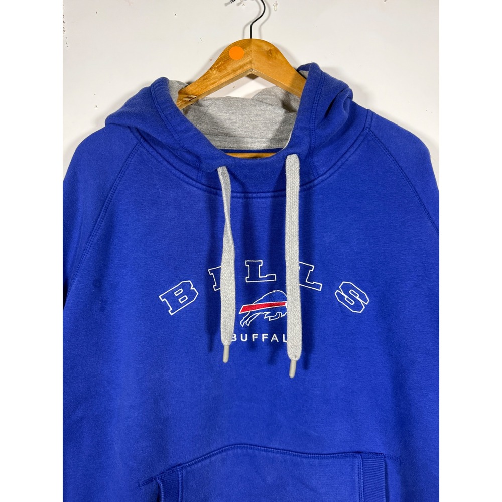 Antigua Buffalo Bills Hoodie Mens Large Royal Blue Embroidered Sweatshirt NFL